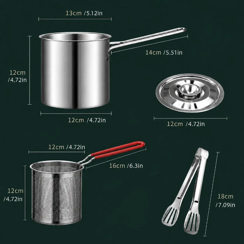 Petite friteuse en inox pour plaque de cuisson – photo 8