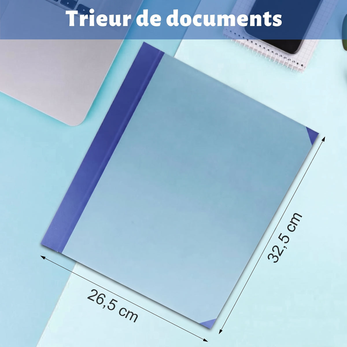 Trieur de documents accordéon 12 pochettes, format A4