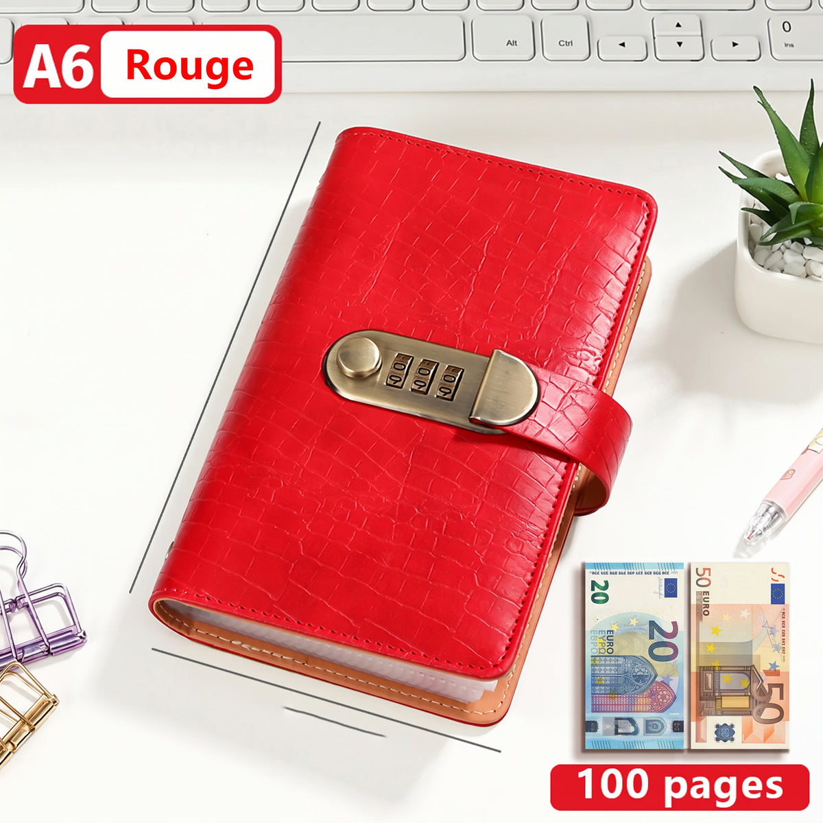 Carnet d'épargne A6 avec cadenas à code – photo 10