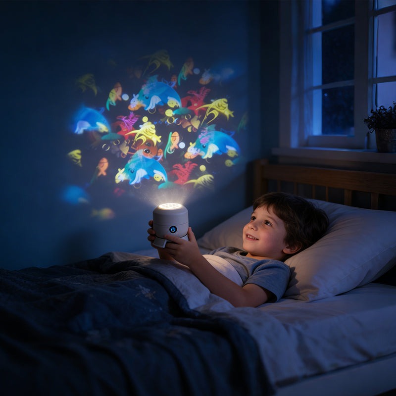 Veilleuse projecteur rotative – Océan, Coupe du monde, Flocons, Noël
