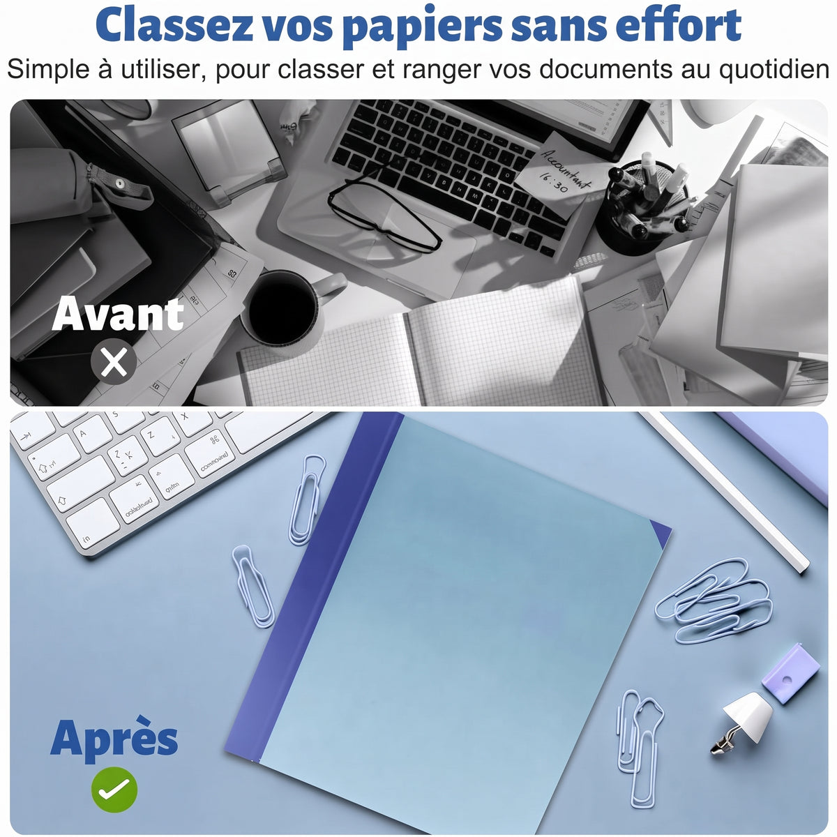 Trieur de documents accordéon 12 pochettes, format A4