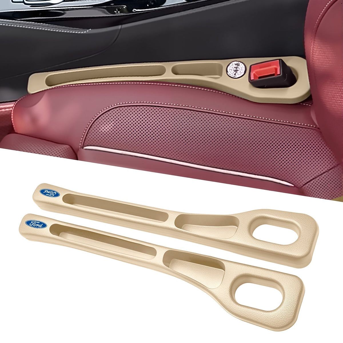 Comble-espace siège-console à deux fentes, lot de 2
