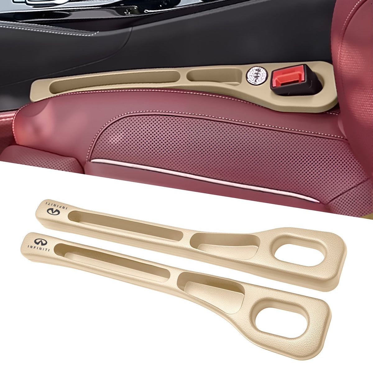Comble-espace siège-console à deux fentes, lot de 2