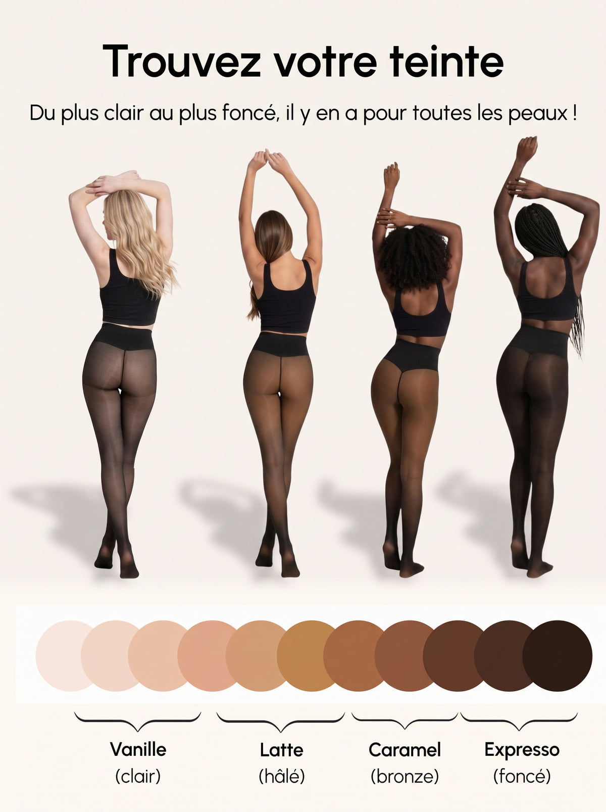 Collants doublés polaire – Trouvez votre teinte