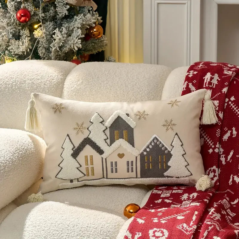 Housse de coussin de Noël brodée – photo 12