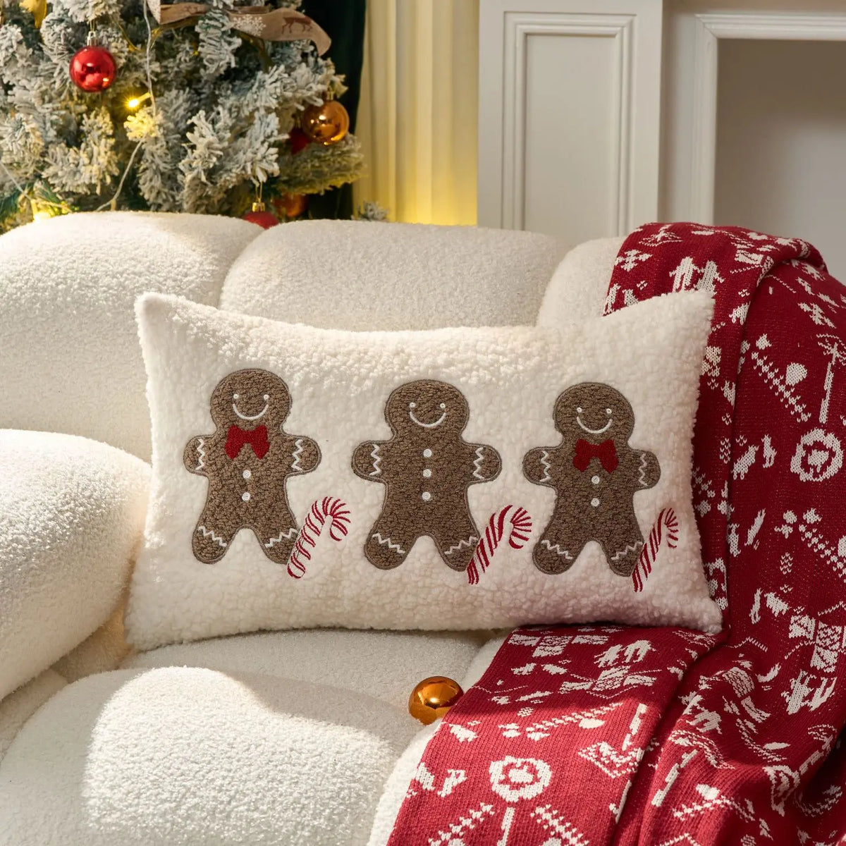 Housse de coussin de Noël brodée – photo 8
