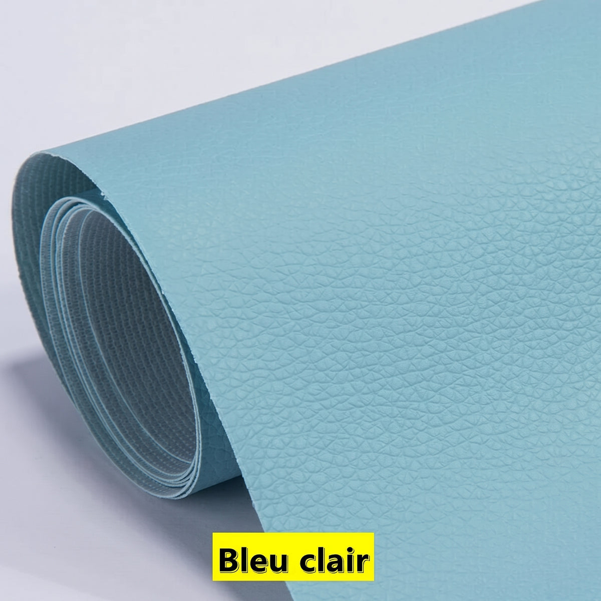 Patch de réparation adhésif en similicuir – Bleu clair