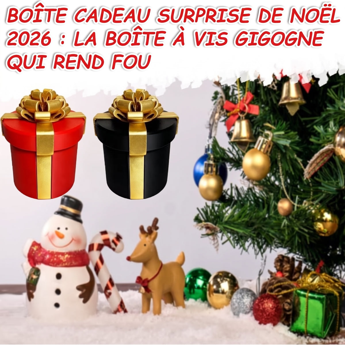 Boîte cadeau farce à 10 couches vissées