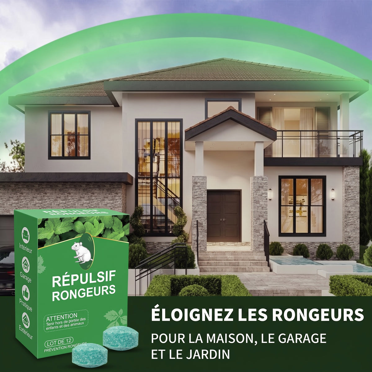 Répulsif souris à la menthe poivrée, boules parfumées