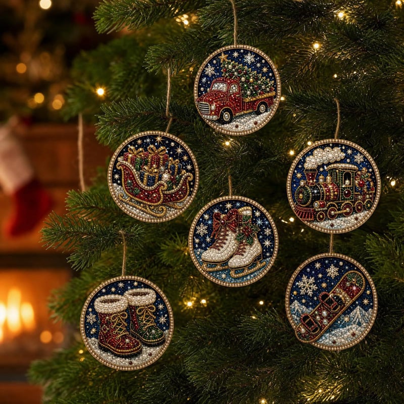 Kit d'ornements de Noël en broderie diamant – photo 13