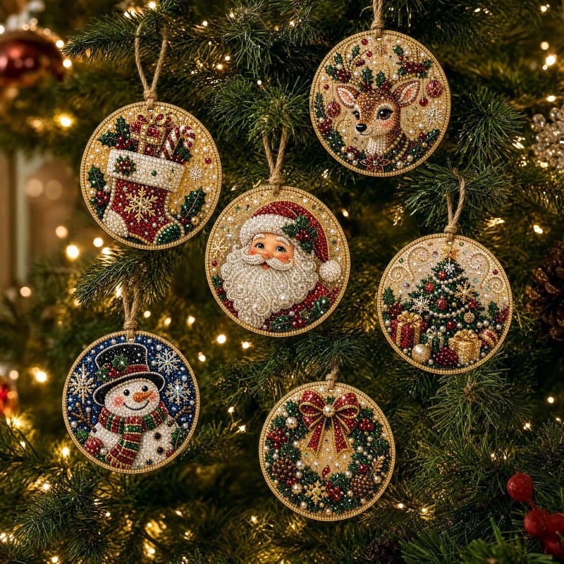 Kit d'ornements de Noël en broderie diamant – photo 14