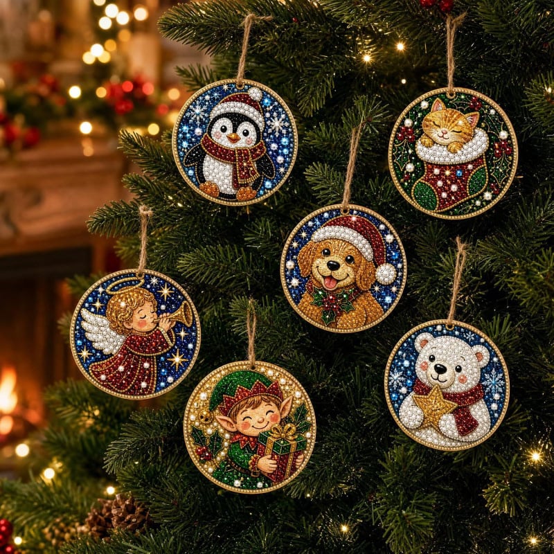 Kit d'ornements de Noël en broderie diamant – photo 12