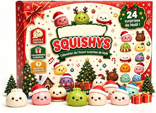 Calendrier de l’Avent 24 squishys surprises à presser
