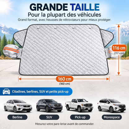 Housse de pare-brise aimantée toutes saisons – Grande taille