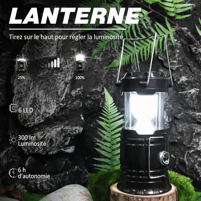 Lanterne de camping solaire et USB – Lanterne