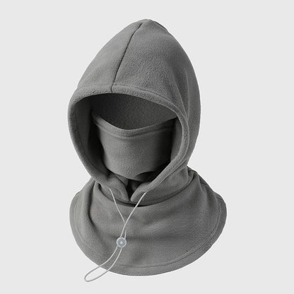 Cagoule polaire 3-en-1 doublée : tête, visage et cou