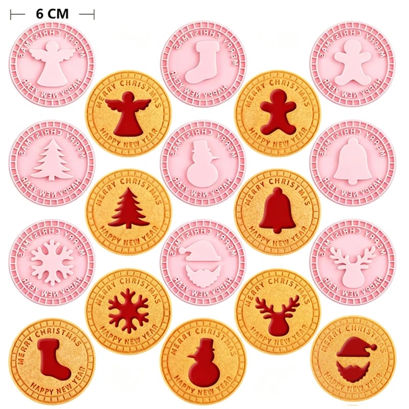 Emporte-pièces tampons de Noël pour biscuits en relief – photo 11
