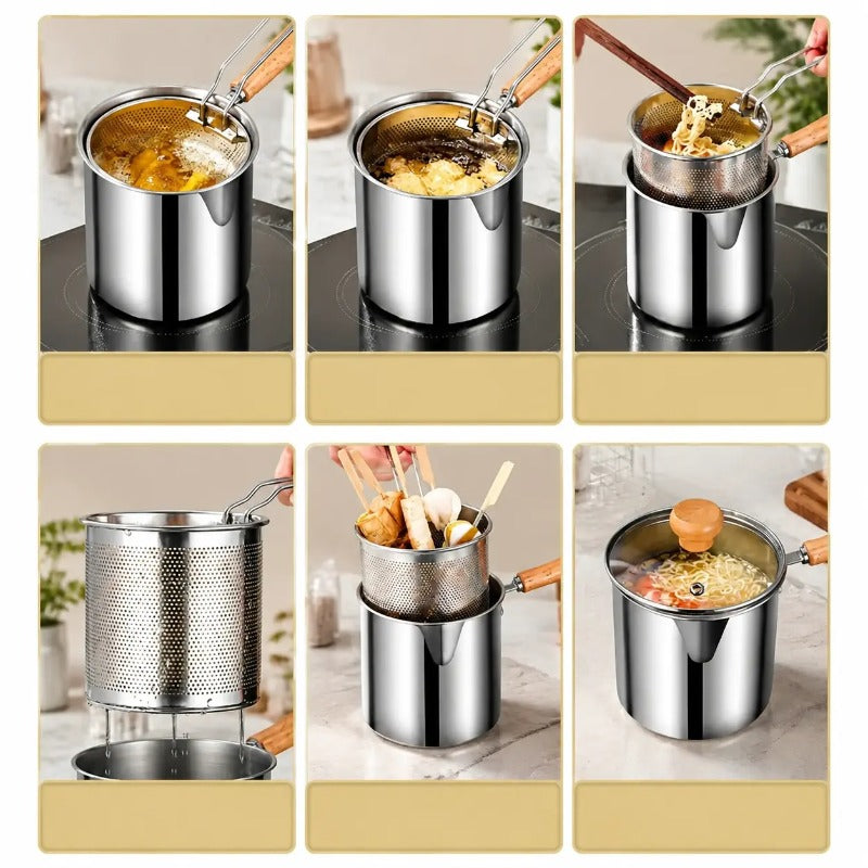 Petite friteuse en inox pour plaque de cuisson – photo 5