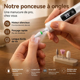 Ponceuse à ongles électrique rechargeable, écran LCD et lumière LED
