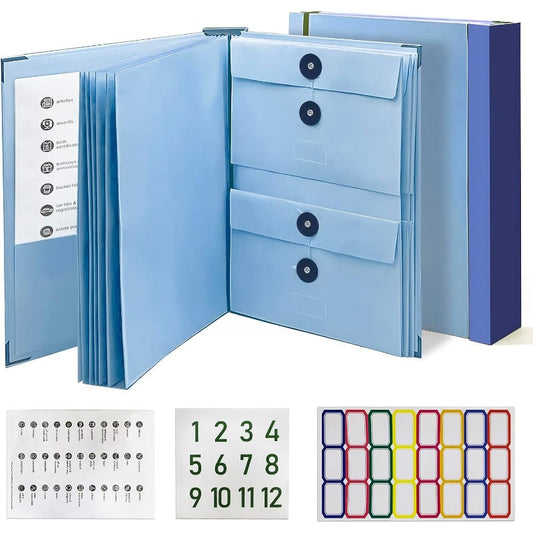 Trieur de documents accordéon 12 pochettes, format A4