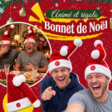 Bonnet de Père Noël animé et rigolo pour les fêtes