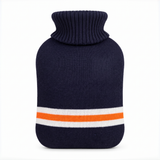Bouillotte 1 L avec housse tricotée à rayures