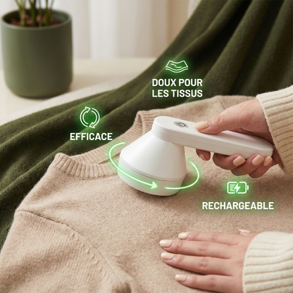 Rasoir anti-peluches électrique rechargeable pour vêtements – Doux pour les tissus