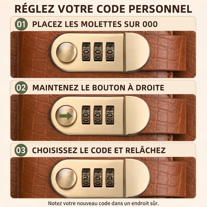 Carnet d'épargne A6 avec cadenas à code – Réglez votre code personnel
