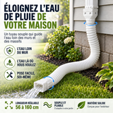 Rallonge flexible de descente de gouttière 56-160 cm, lot de 2