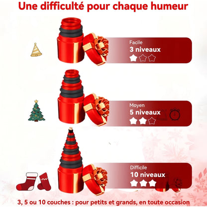 Boîte cadeau farce à 10 couches vissées