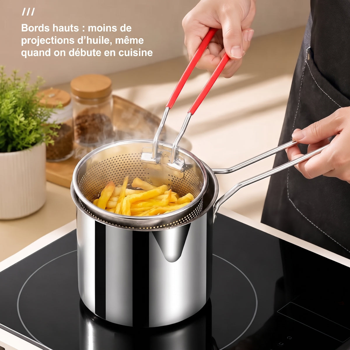 Petite friteuse en inox pour plaque de cuisson – photo 6