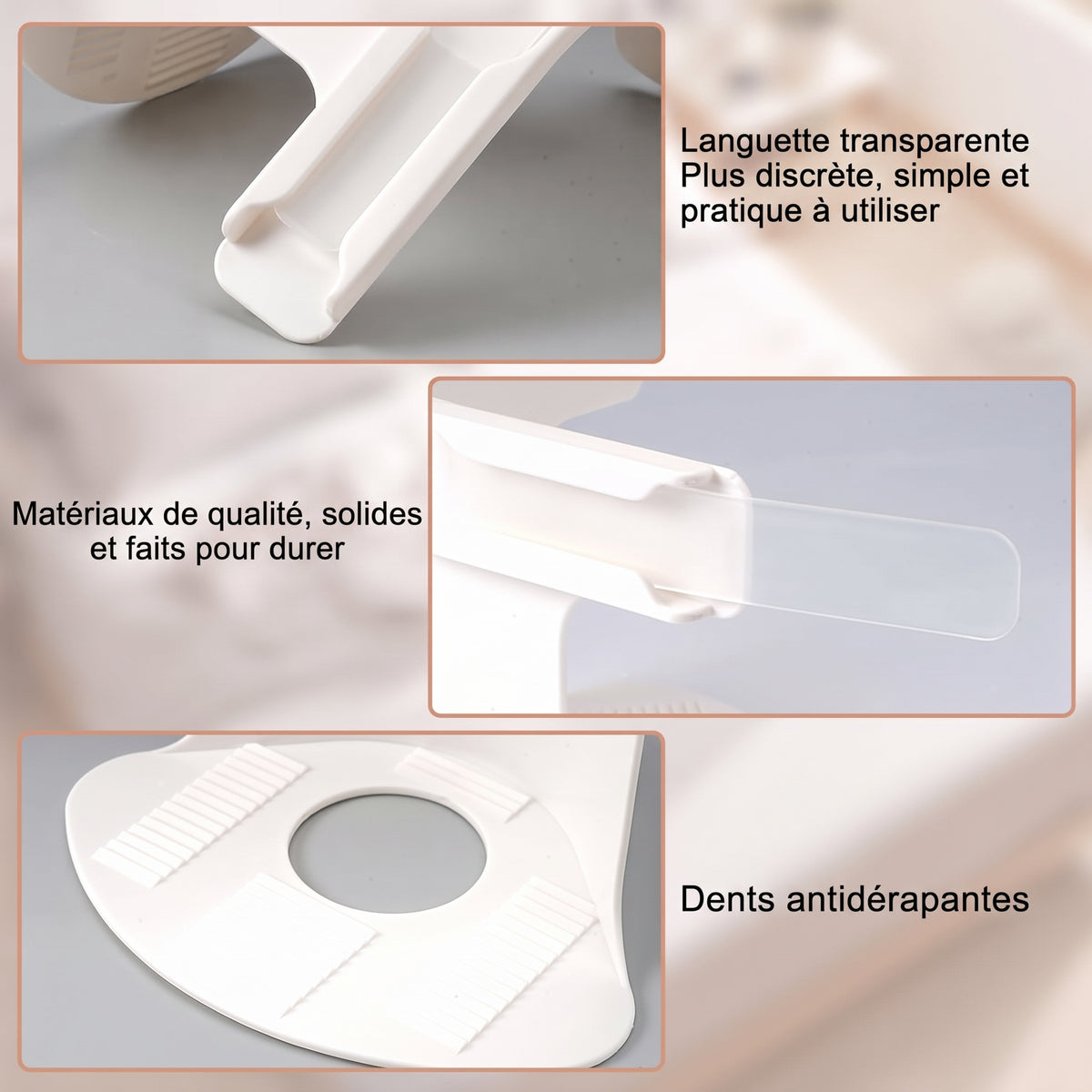 Pinces de coin pour drap-housse, antiglisse, lot de 4 ou 8
