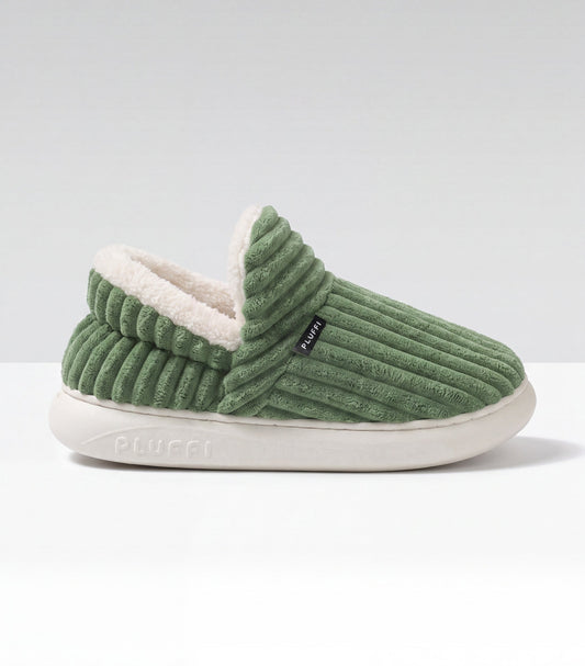 Chaussons nuage doublés, à enfiler, unis ou écossais