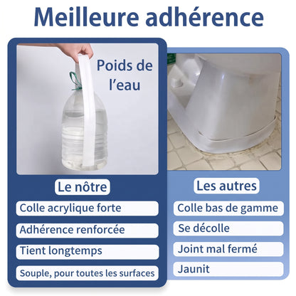 Ruban adhésif pour joint de baignoire, évier et carrelage