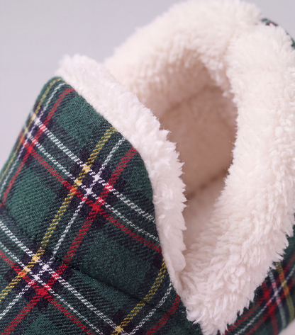 Chaussons nuage doublés, à enfiler, unis ou écossais