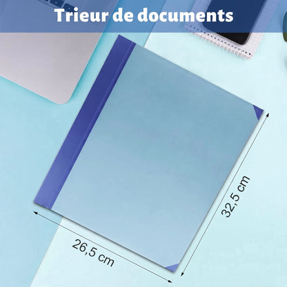 Trieur de documents accordéon 12 pochettes, format A4