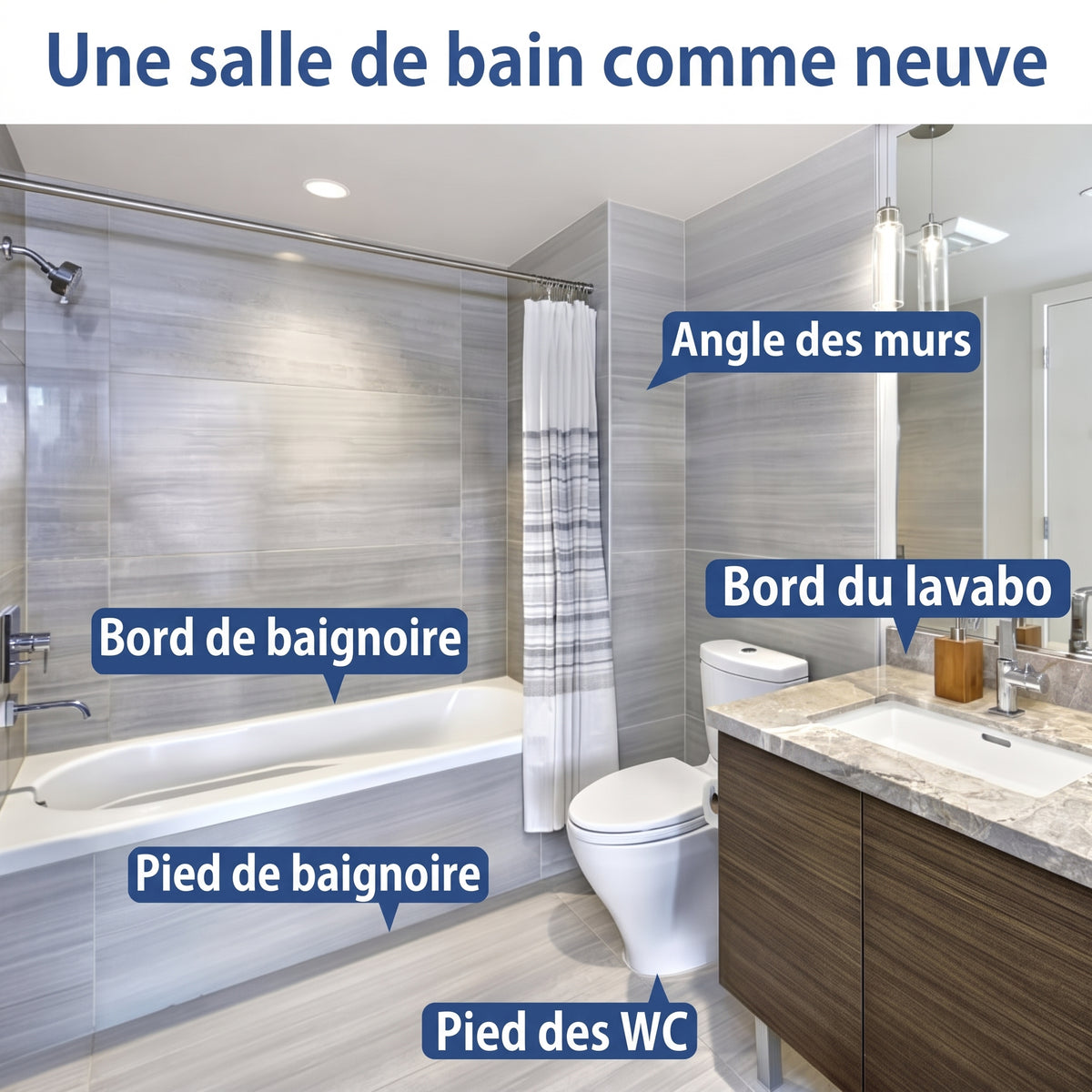 Ruban adhésif pour joint de baignoire, évier et carrelage