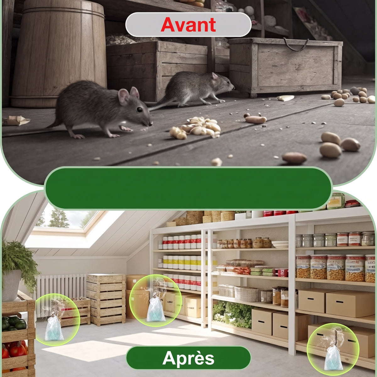 Répulsif souris à la menthe poivrée, boules parfumées