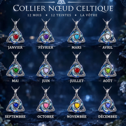 Collier nœud celtique avec pierre de naissance – Collier nœud celtique