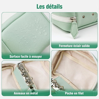 Organiseur semainier à pochettes zippées transparentes