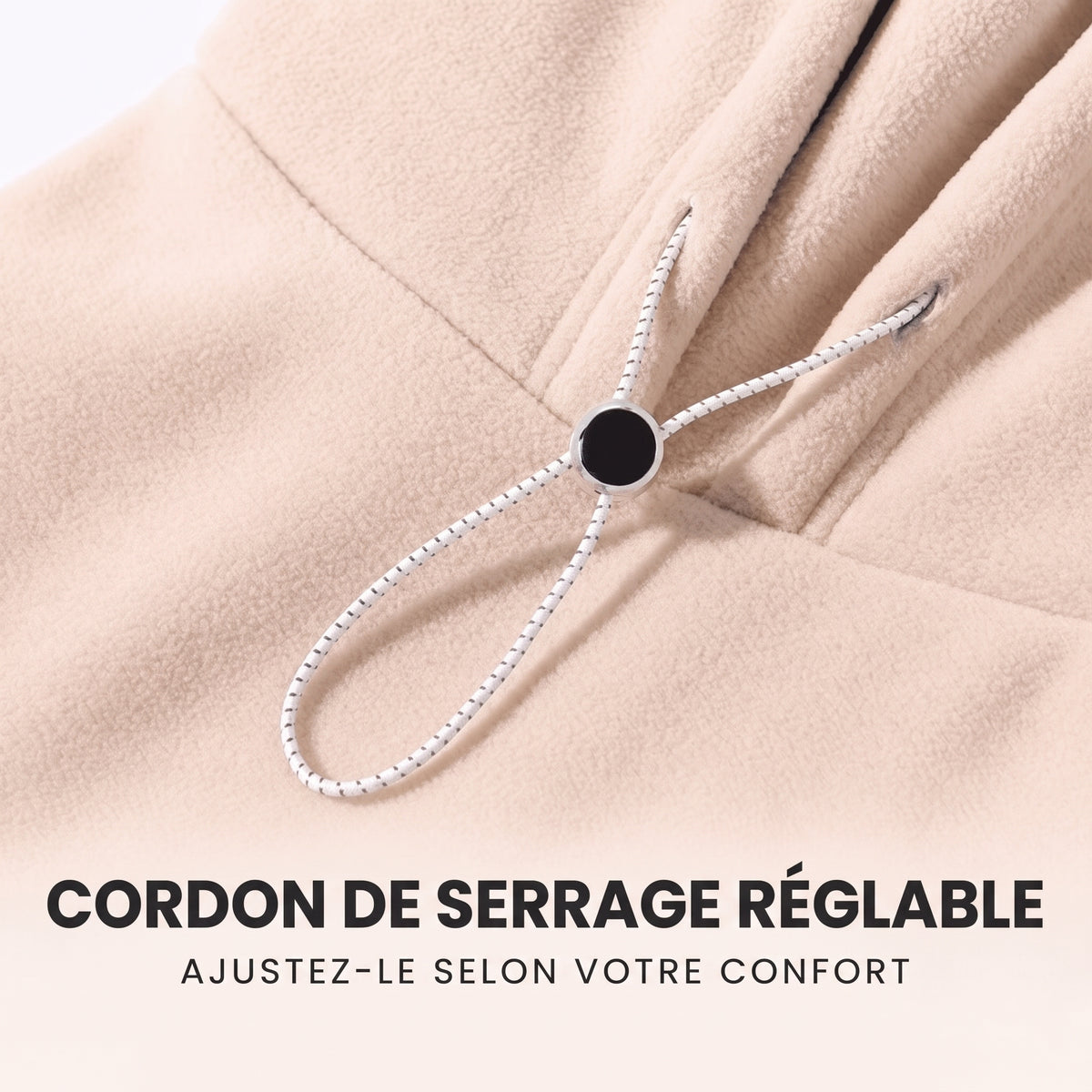 Cagoule polaire 3-en-1 doublée : tête, visage et cou