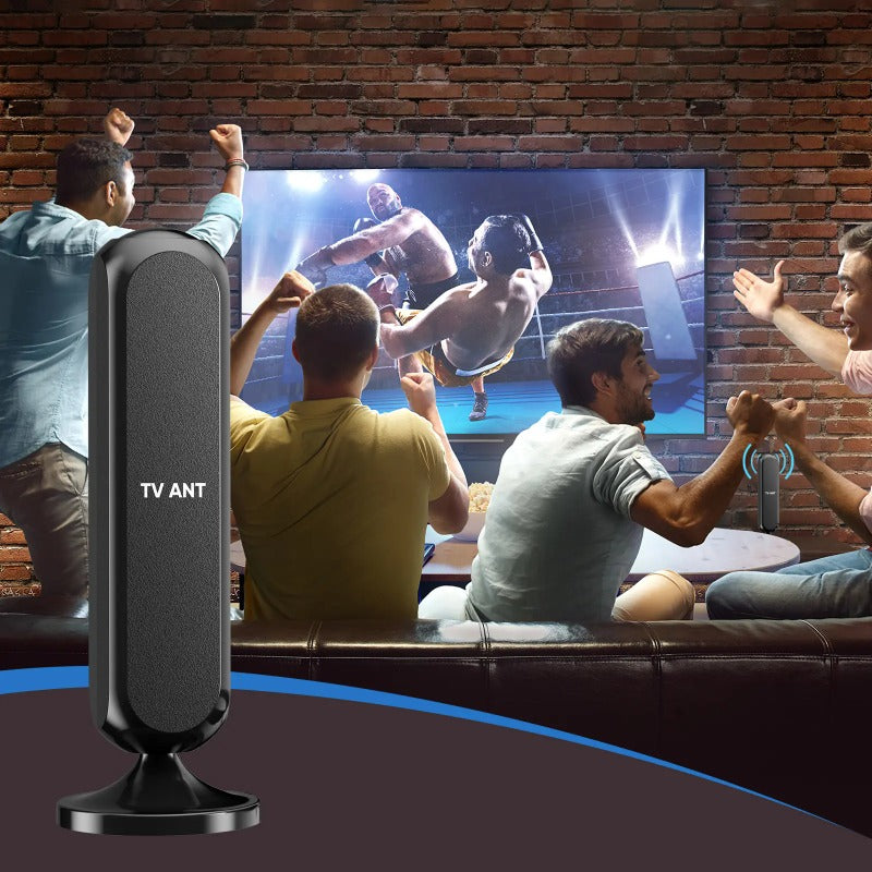 Antenne TNT intérieure amplifiée à base aimantée, 360°