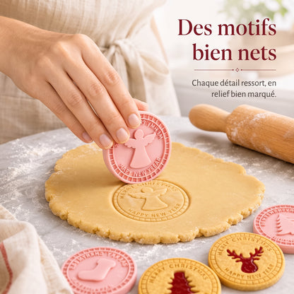 Emporte-pièces tampons de Noël pour biscuits en relief – Des motifs
