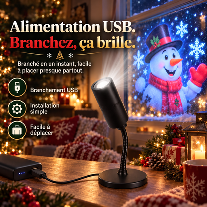 Projecteur de fenêtre de Noël USB – Alimentation USB