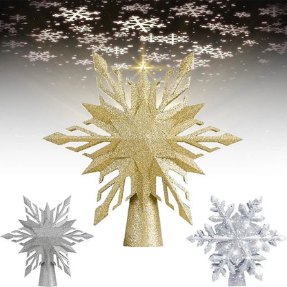 Étoile de sapin LED avec projection de flocons qui tourne – photo 3