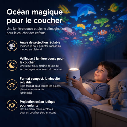 Veilleuse projecteur rotative – Océan, Coupe du monde, Flocons, Noël