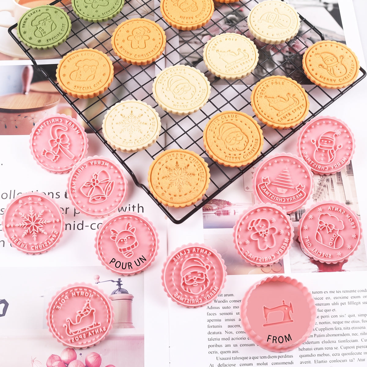 Emporte-pièces tampons de Noël pour biscuits en relief – photo 14