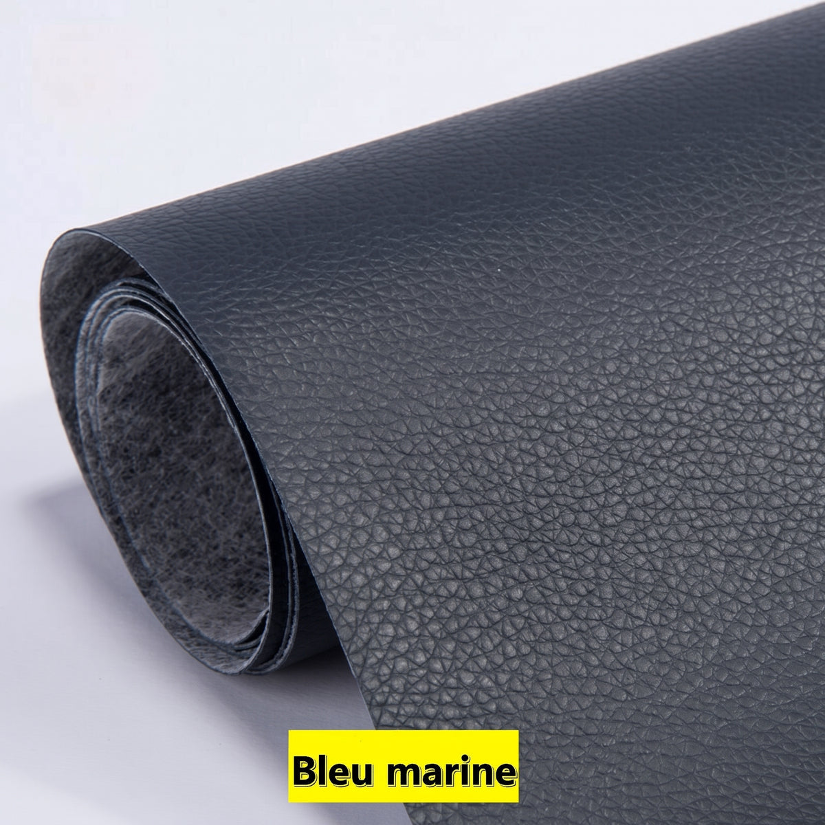 Patch de réparation adhésif en similicuir – Bleu marine
