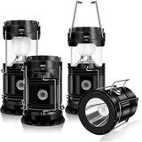 Lanterne de camping solaire et USB, avec lampe torche