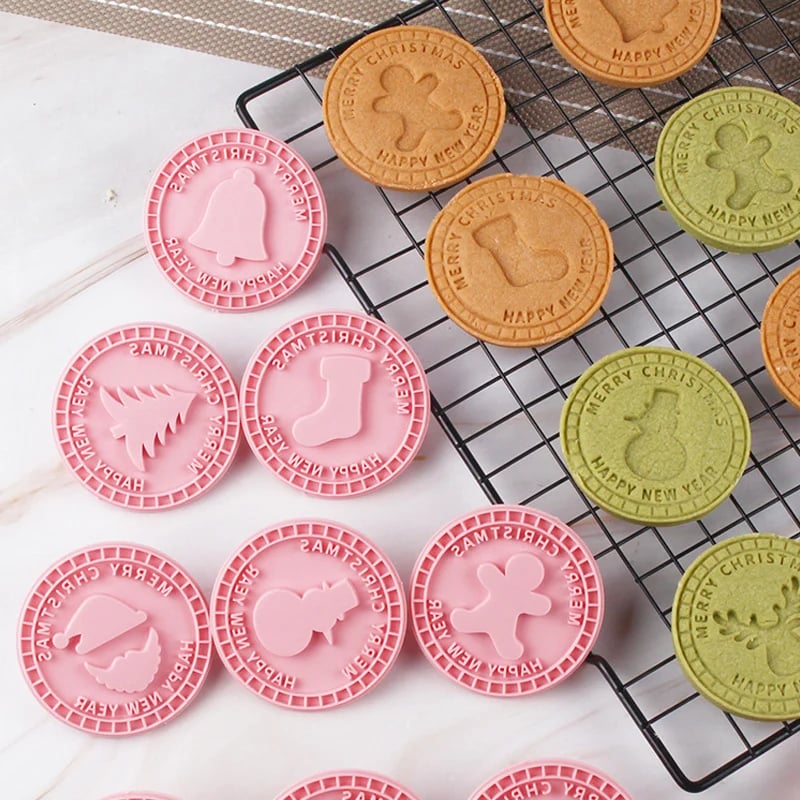 Emporte-pièces tampons de Noël pour biscuits en relief – photo 3